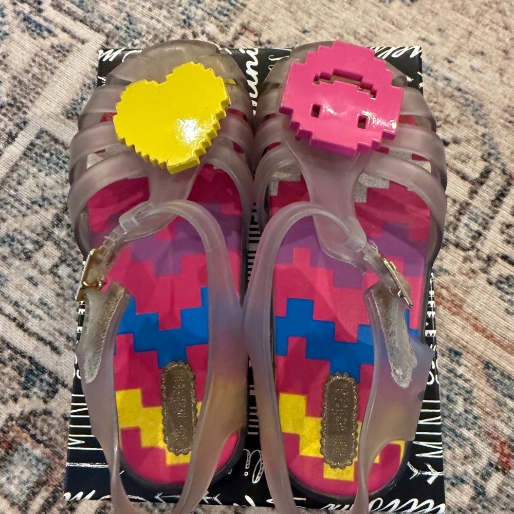 Mini Melissa Emoji - Colorful Jelly Sandals - closed-toe
